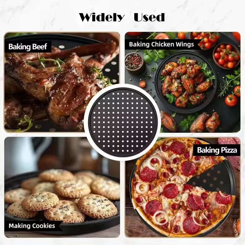 Cheese pizza carbon steel baking pan