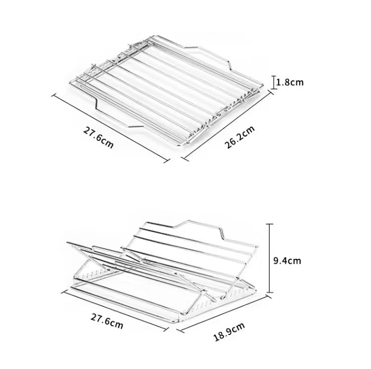Foldable stainless steel chicken rack
