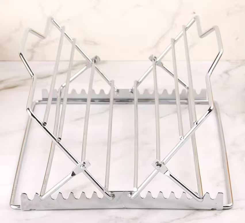 Foldable stainless steel chicken rack