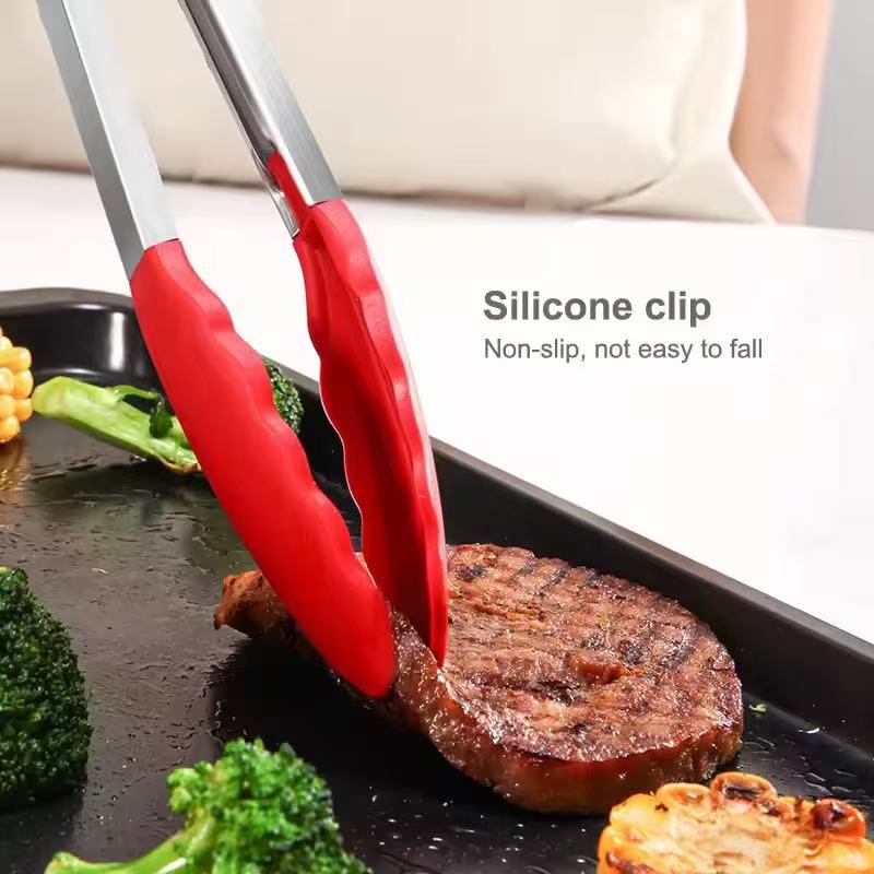 9-inch and 12-inch stainless steel silicone food clips