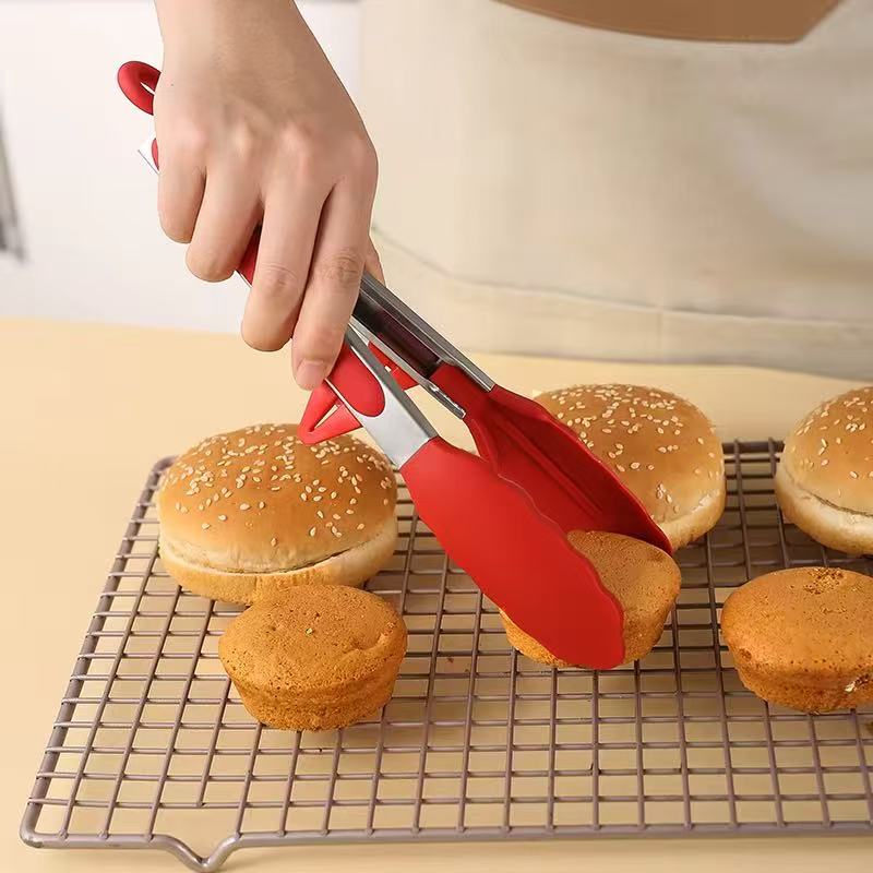9-inch and 12-inch stainless steel silicone food clips