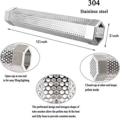 304 stainless steel smoked pipe, barbecue tool