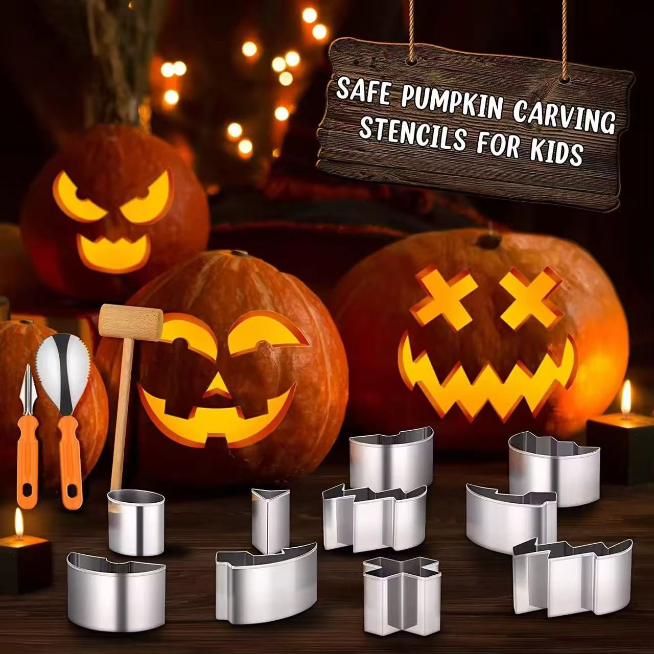 Pumpkin lantern mold set