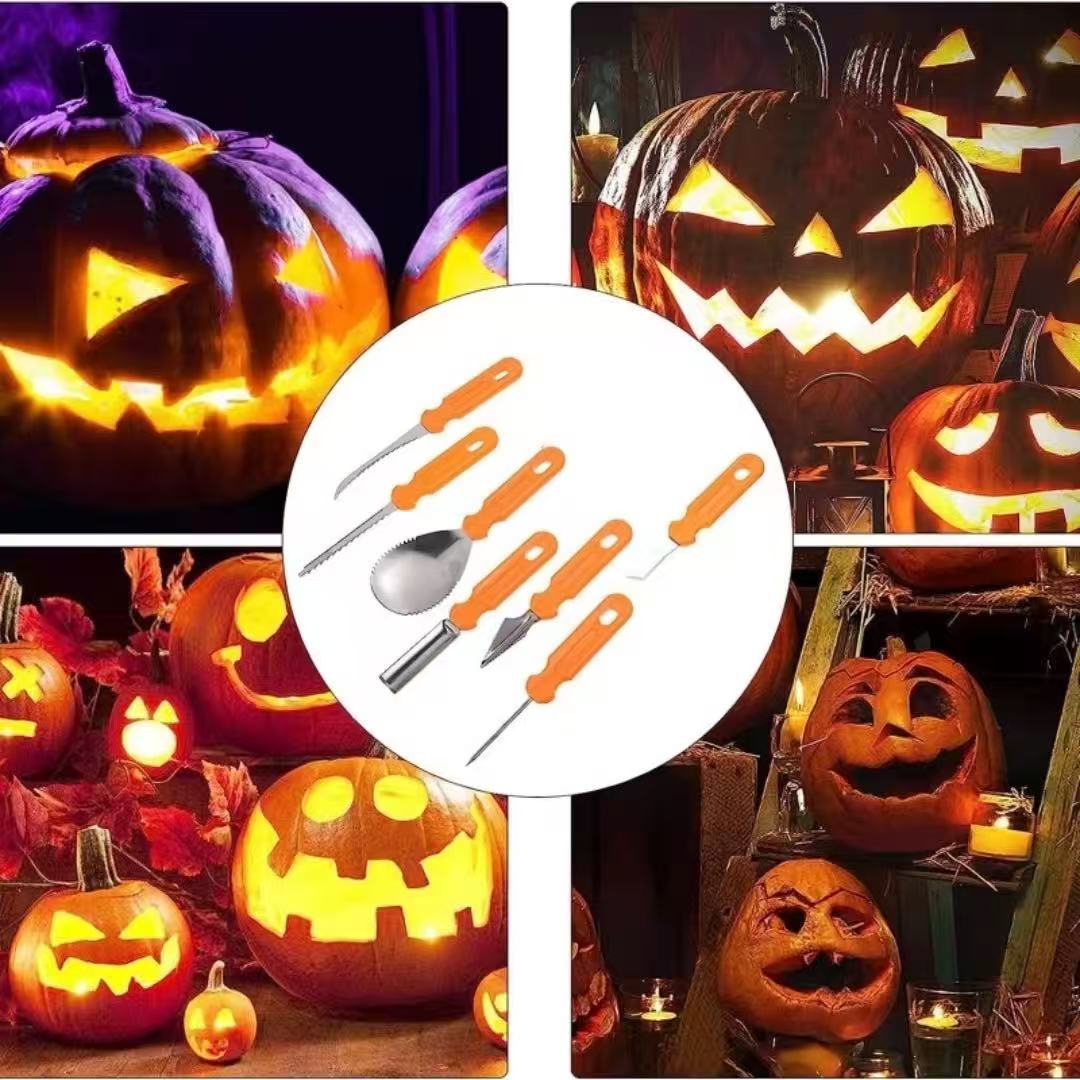 Pumpkin carving tool set
