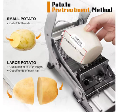 Stainless steel potato and cucumber slicer