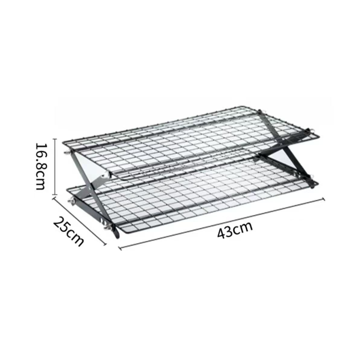 Foldable baking cooling rack, multi-level storage rack for the kitchen