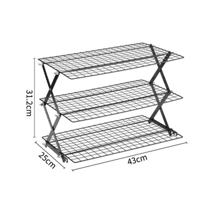 Foldable baking cooling rack, multi-level storage rack for the kitchen