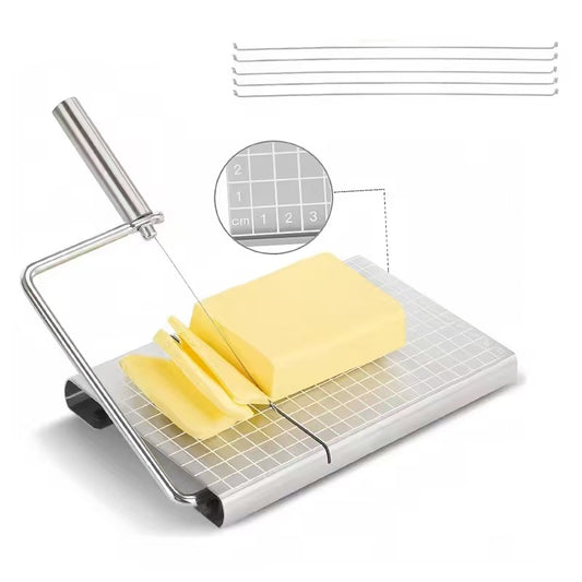 Stainless steel cheese slicer
