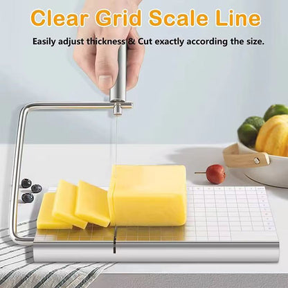 Stainless steel cheese slicer