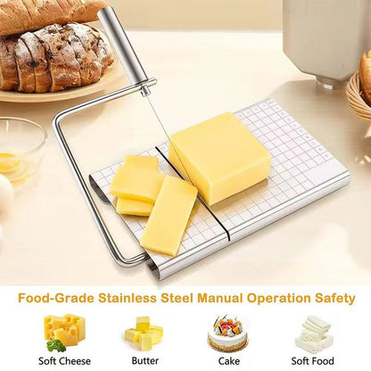 Stainless steel cheese slicer