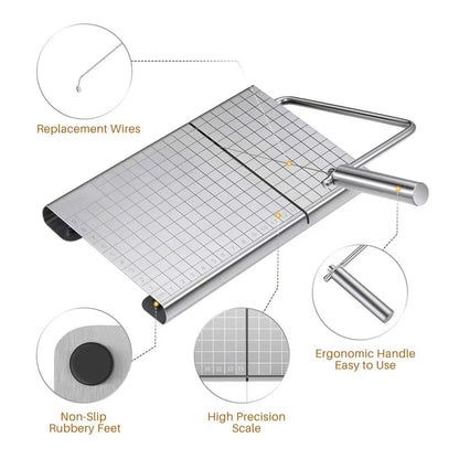 Stainless steel cheese slicer