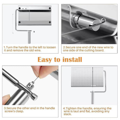 Stainless steel cheese slicer
