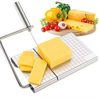 Stainless steel cheese slicer