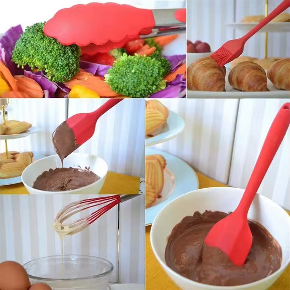 High-temperature resistant silicone kitchenware set - 10-piece set