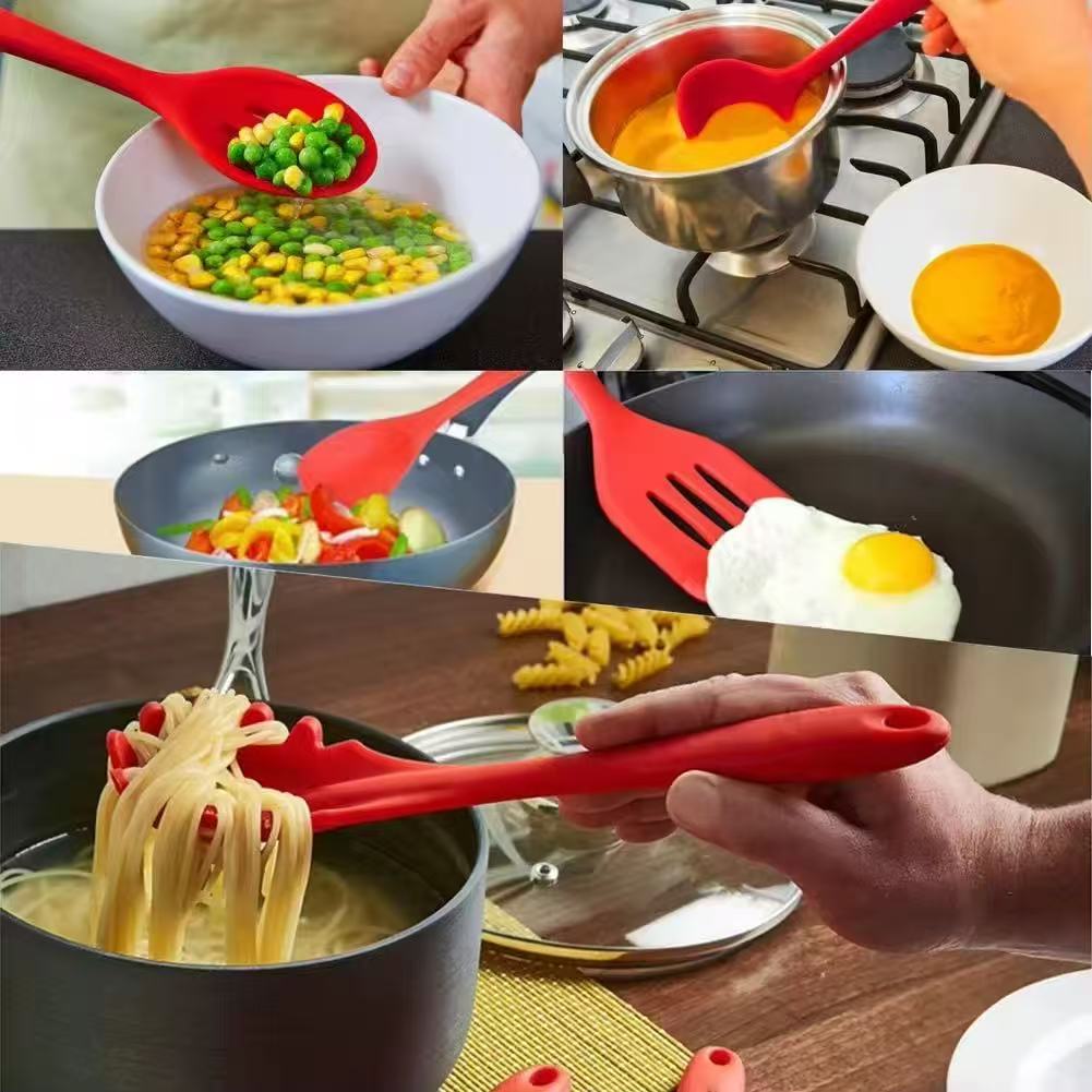 High-temperature resistant silicone kitchenware set - 10-piece set