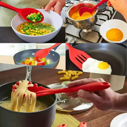 High-temperature resistant silicone kitchenware set - 10-piece set