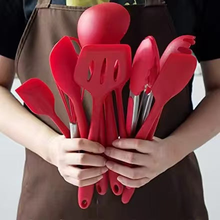 High-temperature resistant silicone kitchenware set - 10-piece set