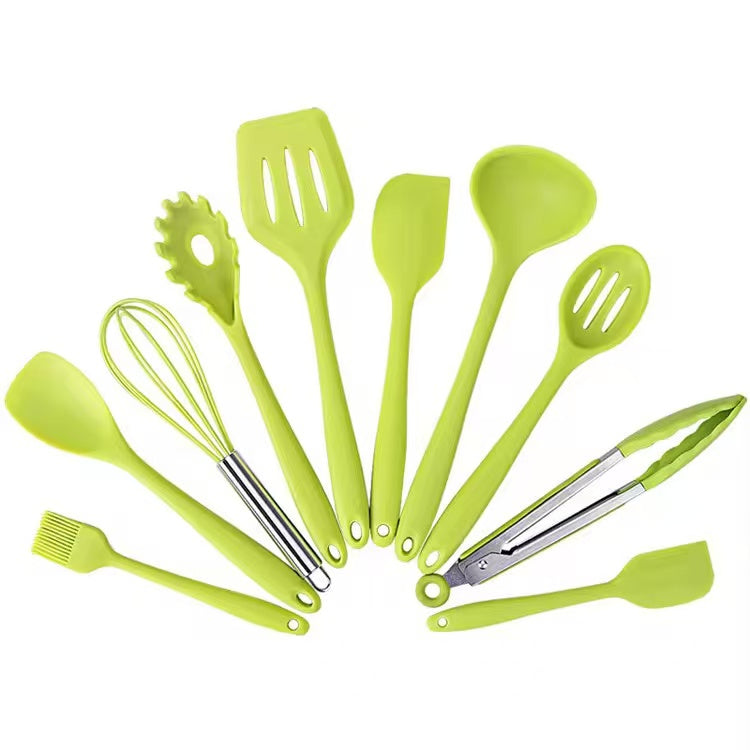 High-temperature resistant silicone kitchenware set - 10-piece set