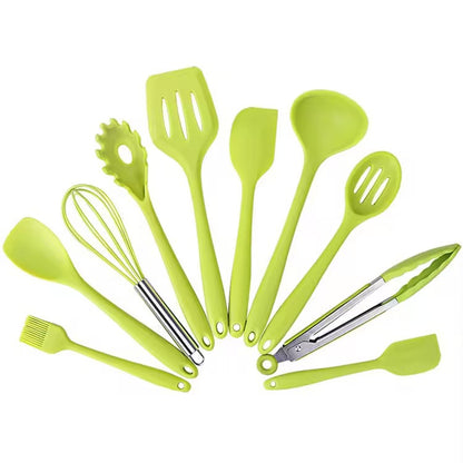 High-temperature resistant silicone kitchenware set - 10-piece set