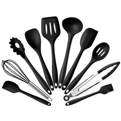 High-temperature resistant silicone kitchenware set - 10-piece set