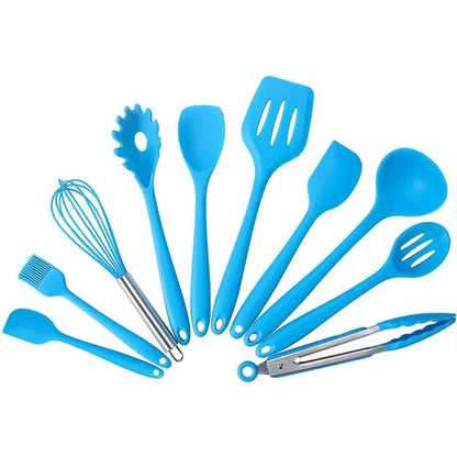 High-temperature resistant silicone kitchenware set - 10-piece set