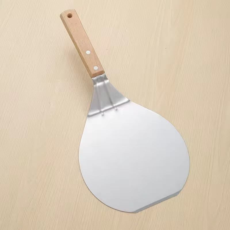 Stainless steel wooden-handle pizza shovel suit