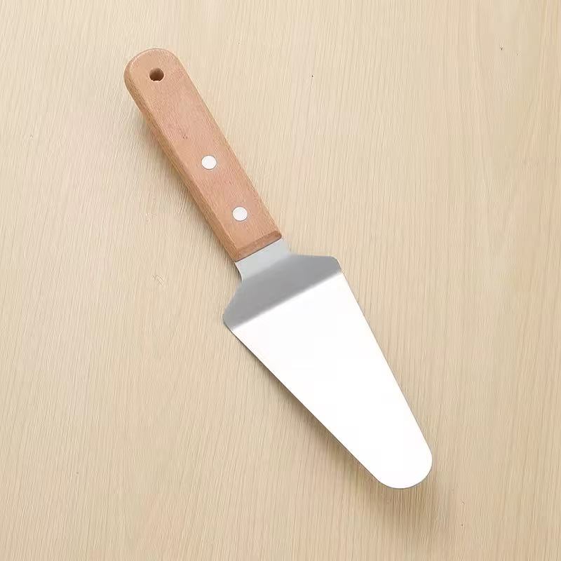 Stainless steel wooden-handle pizza shovel suit