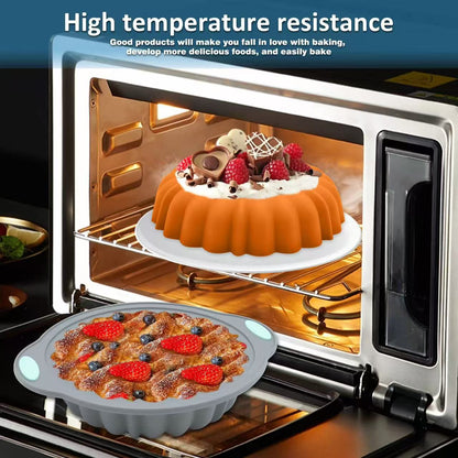 High-temperature resistant silicone cake baking pan set