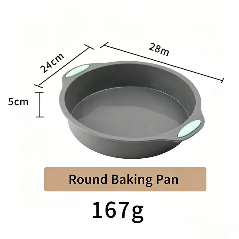 High-temperature resistant silicone cake baking pan set