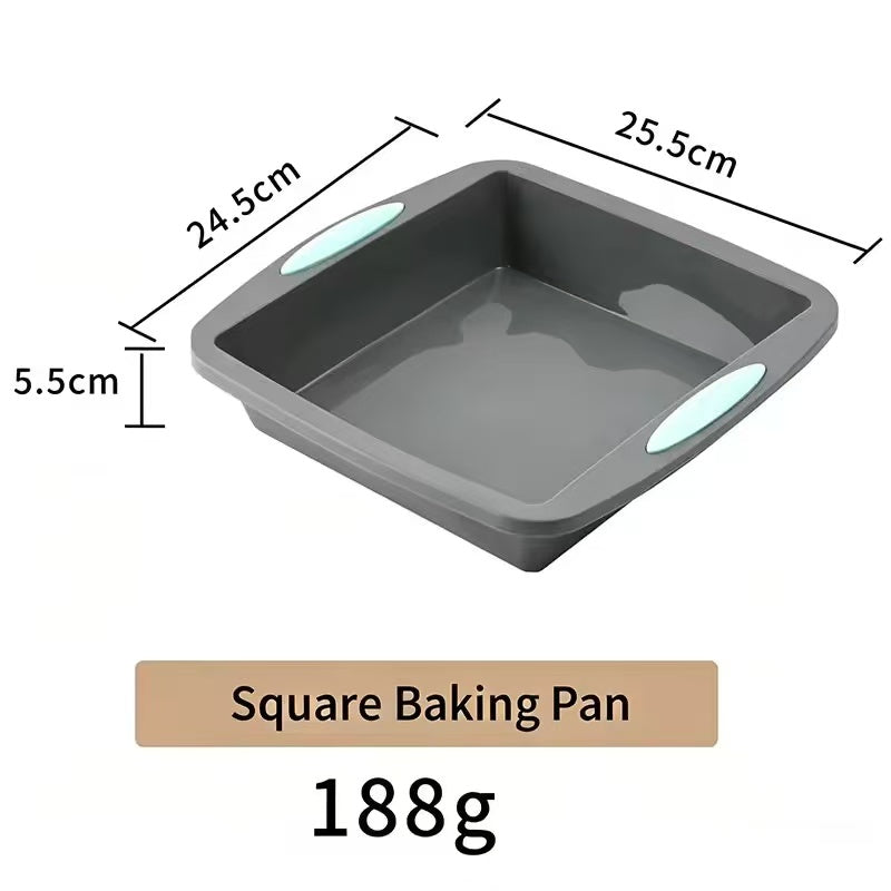 High-temperature resistant silicone cake baking pan set