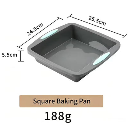High-temperature resistant silicone cake baking pan set