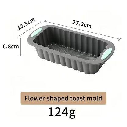 High-temperature resistant silicone cake baking pan set