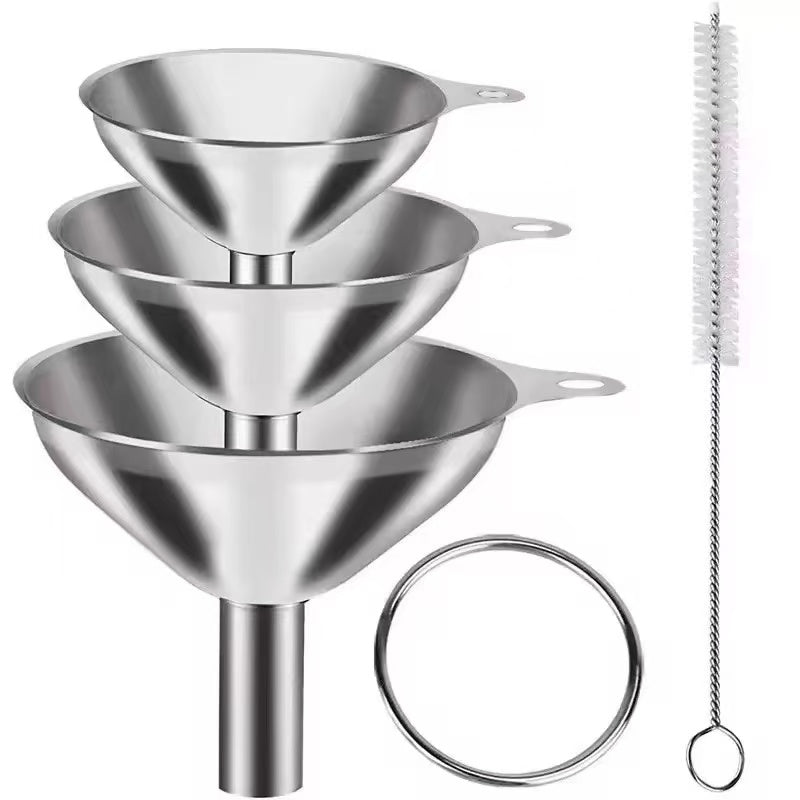 Stainless steel funnel set