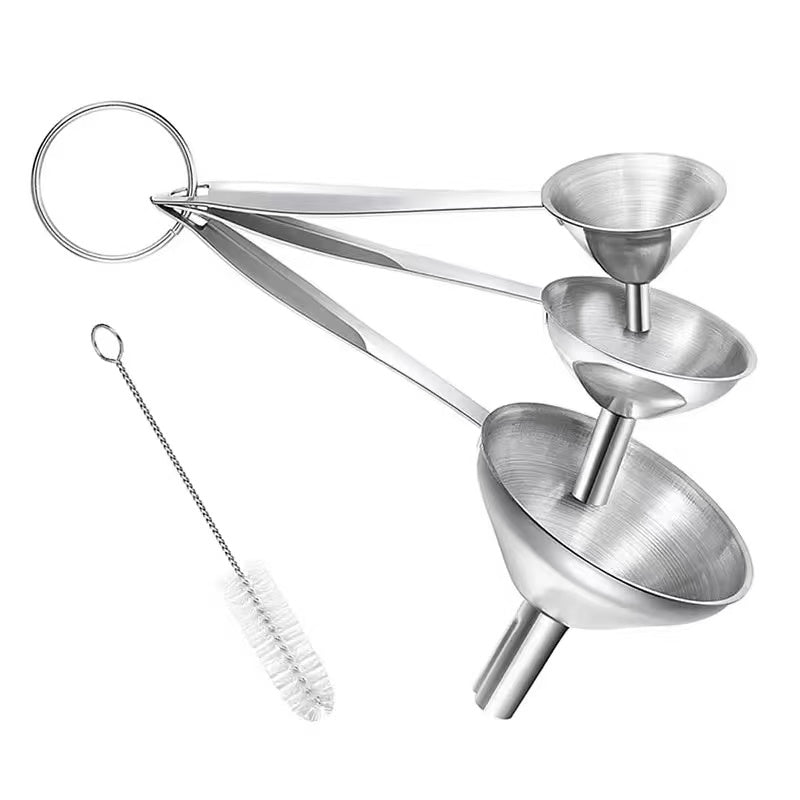 Stainless steel funnel set