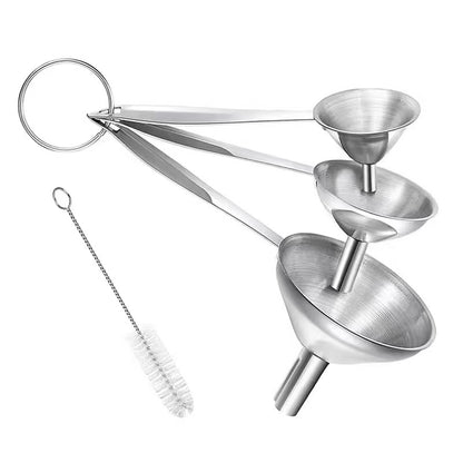 Stainless steel funnel set