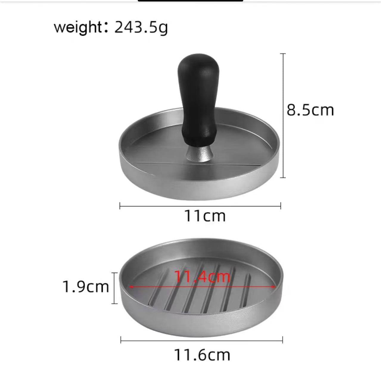Hamburger meat press