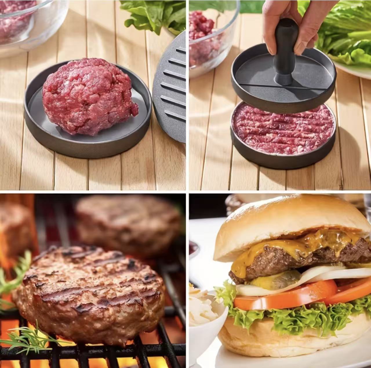 Hamburger meat press