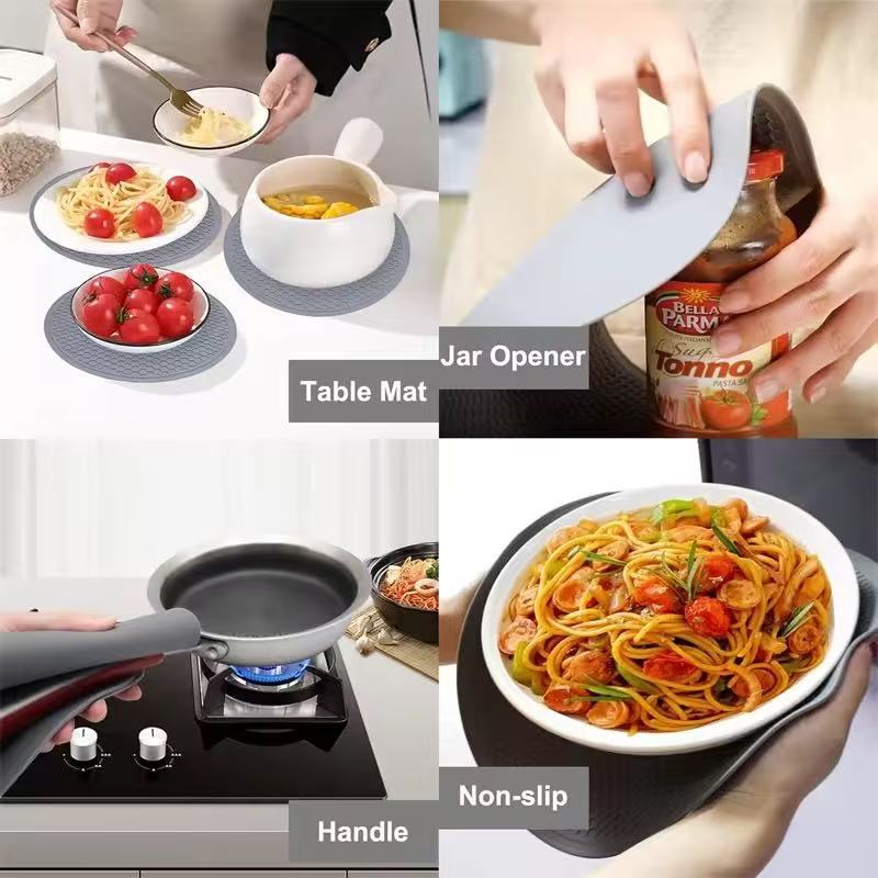 Household kitchen silicone heat insulation pad