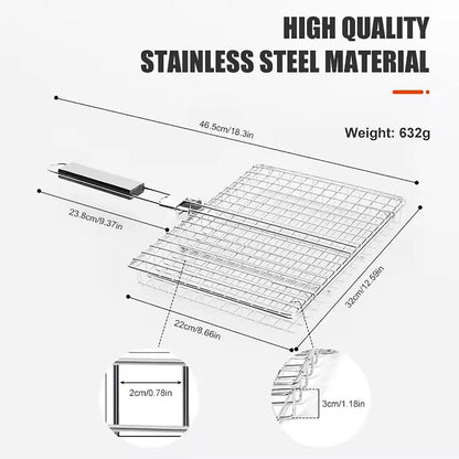 Multi-functional folding barbecue net