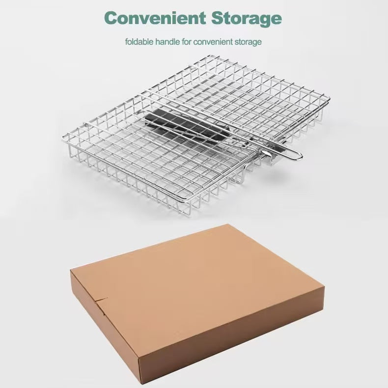 Multi-functional folding barbecue net