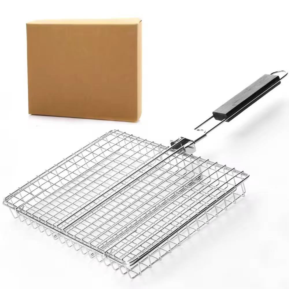 Multi-functional folding barbecue net