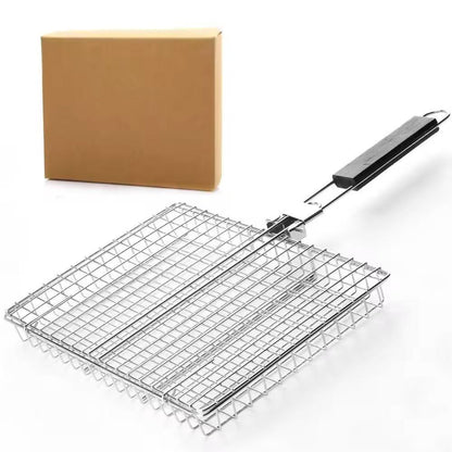 Multi-functional folding barbecue net
