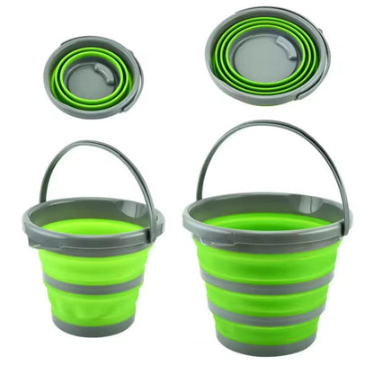 Multi-functional foldable bucket, suitable for outdoor gatherings, fishing, car washing, and household use