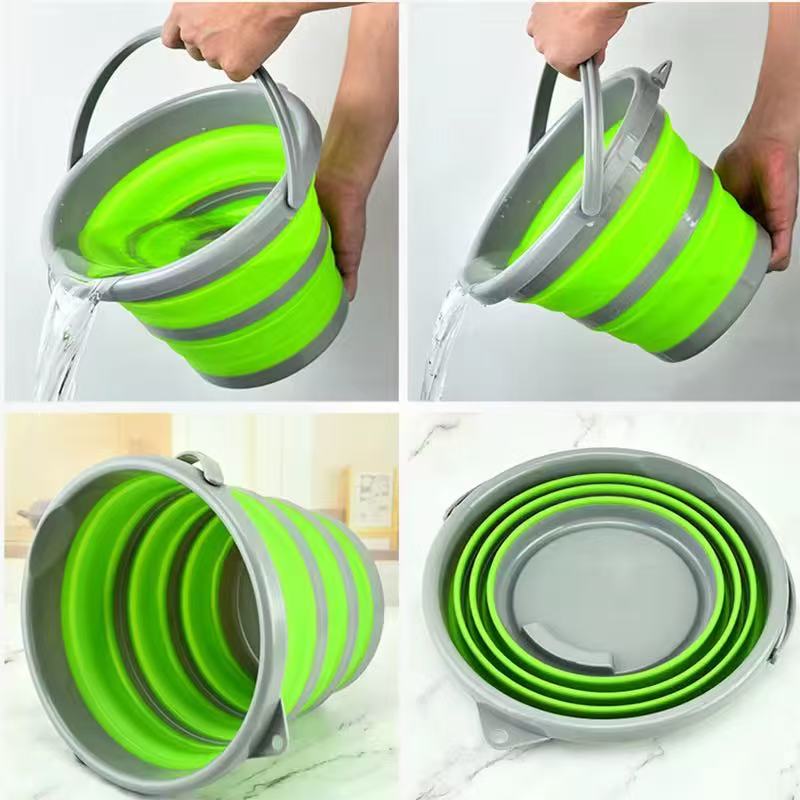 Multi-functional foldable bucket, suitable for outdoor gatherings, fishing, car washing, and household use
