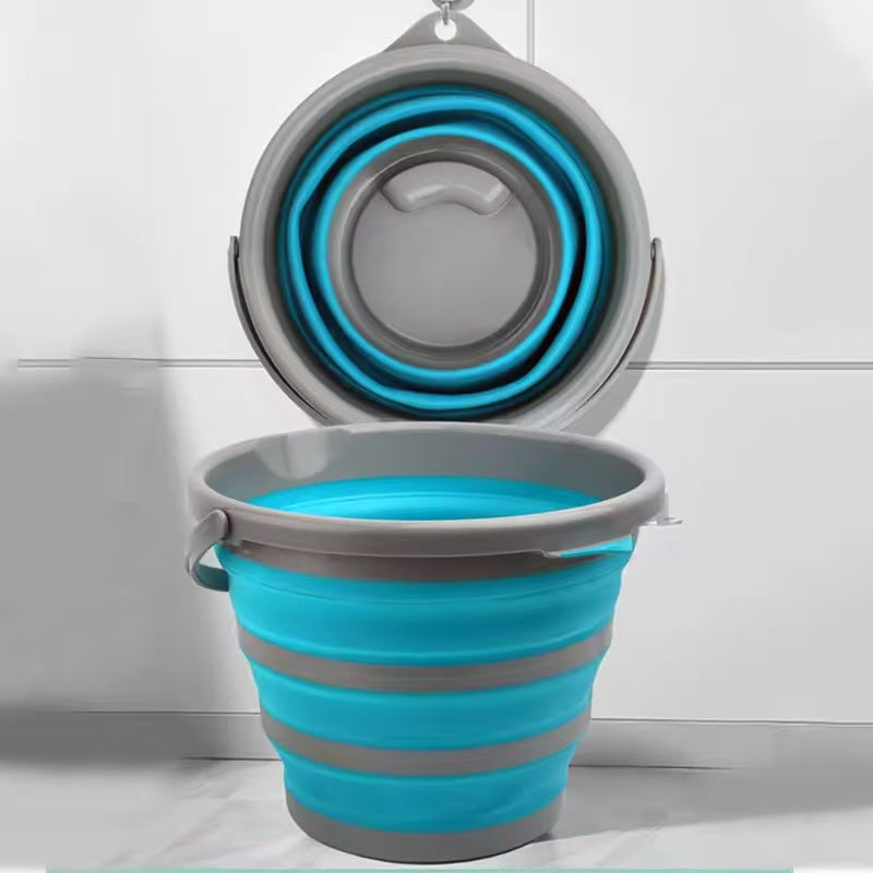Multi-functional foldable bucket, suitable for outdoor gatherings, fishing, car washing, and household use