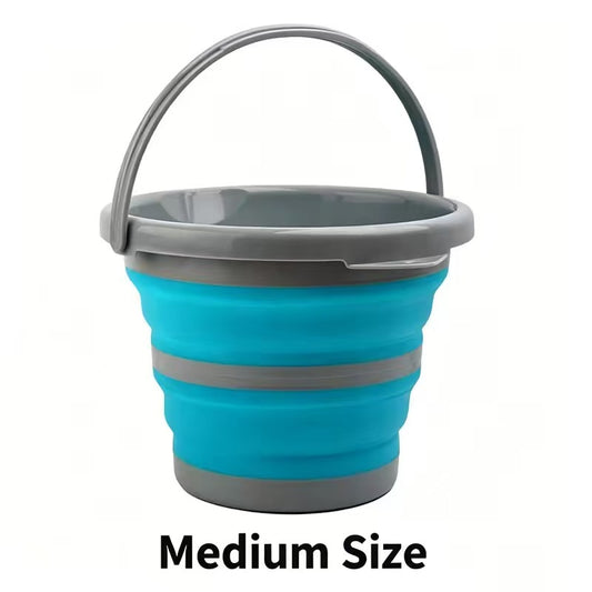 Multi-functional foldable bucket, suitable for outdoor gatherings, fishing, car washing, and household use