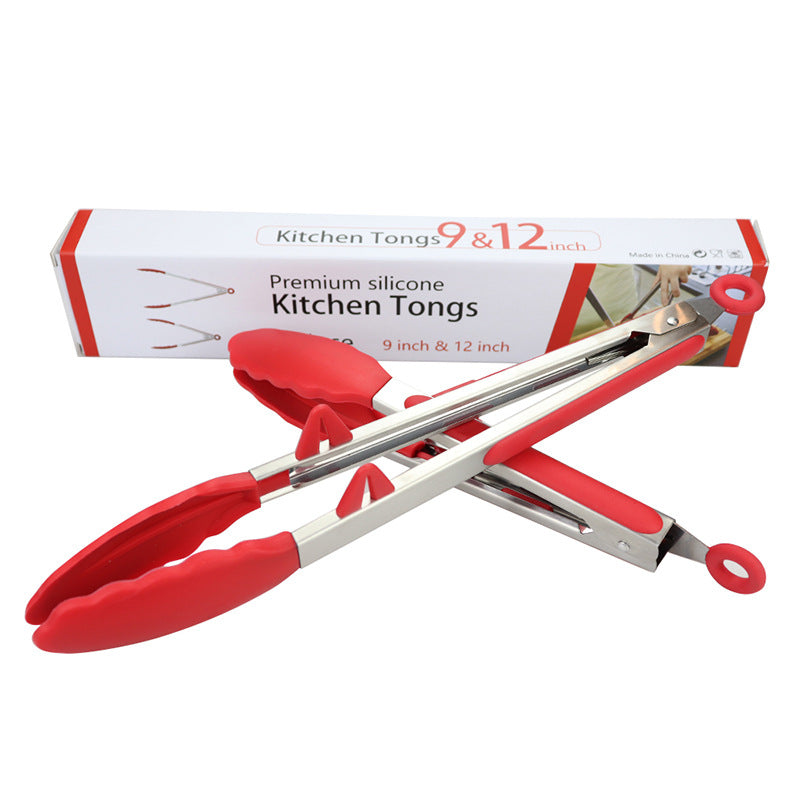 9-inch and 12-inch stainless steel silicone food clips