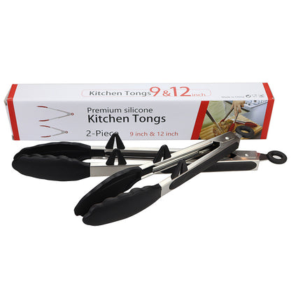 9-inch and 12-inch stainless steel silicone food clips