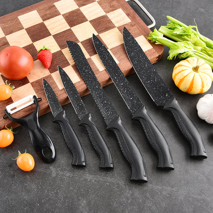 Stainless steel kitchen knife set - six-piece set ，8 different styles