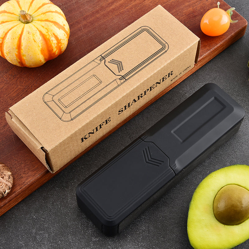 Three-stage retractable household quick knife sharpener